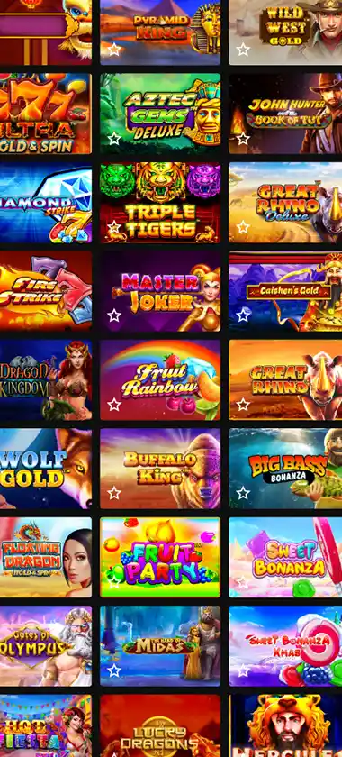 Casino Hermes mobile slots variety screenshot displaying featured slots, categories and touch-optimized navigation - tested
