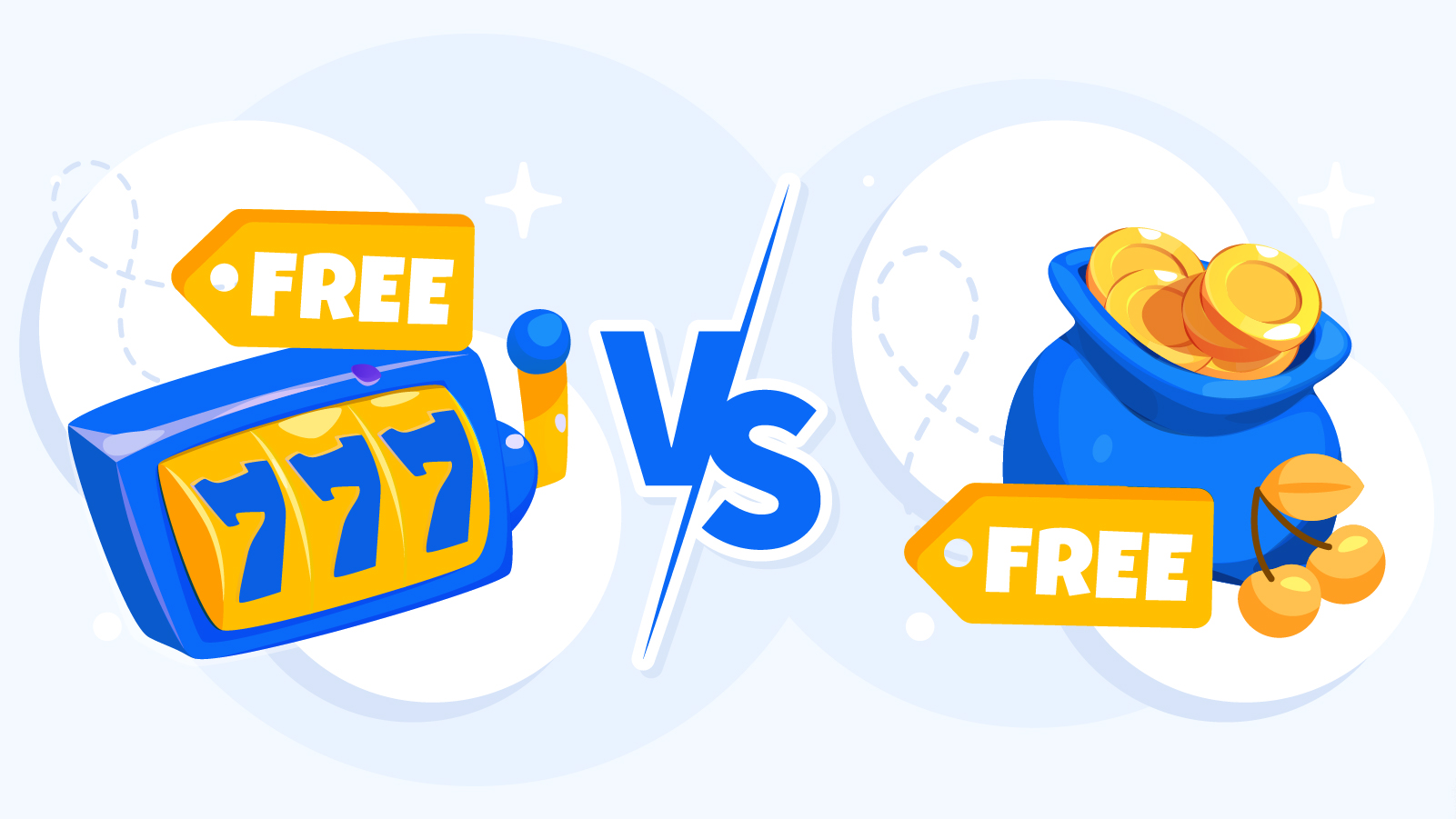 Side-by-side comparison chart showing differences between no deposit free spins (20-50 spins, 40-60x wagering) and deposit-required free spins (50-200 spins, 25-35x wagering)