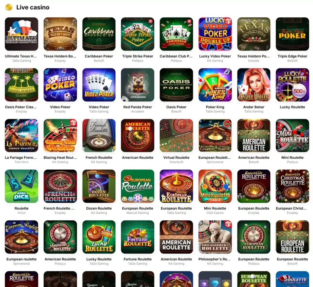 HitnSpin Casino desktop live dealer games collection screenshot showing roulette, blackjack and baccarat tables in lobby view with categories and provider filters - tested HitnSpin Casino desktop live dealer games collection screenshot showing roulette, blackjack and baccarat tables in lobby view with categories and provider filters - tested