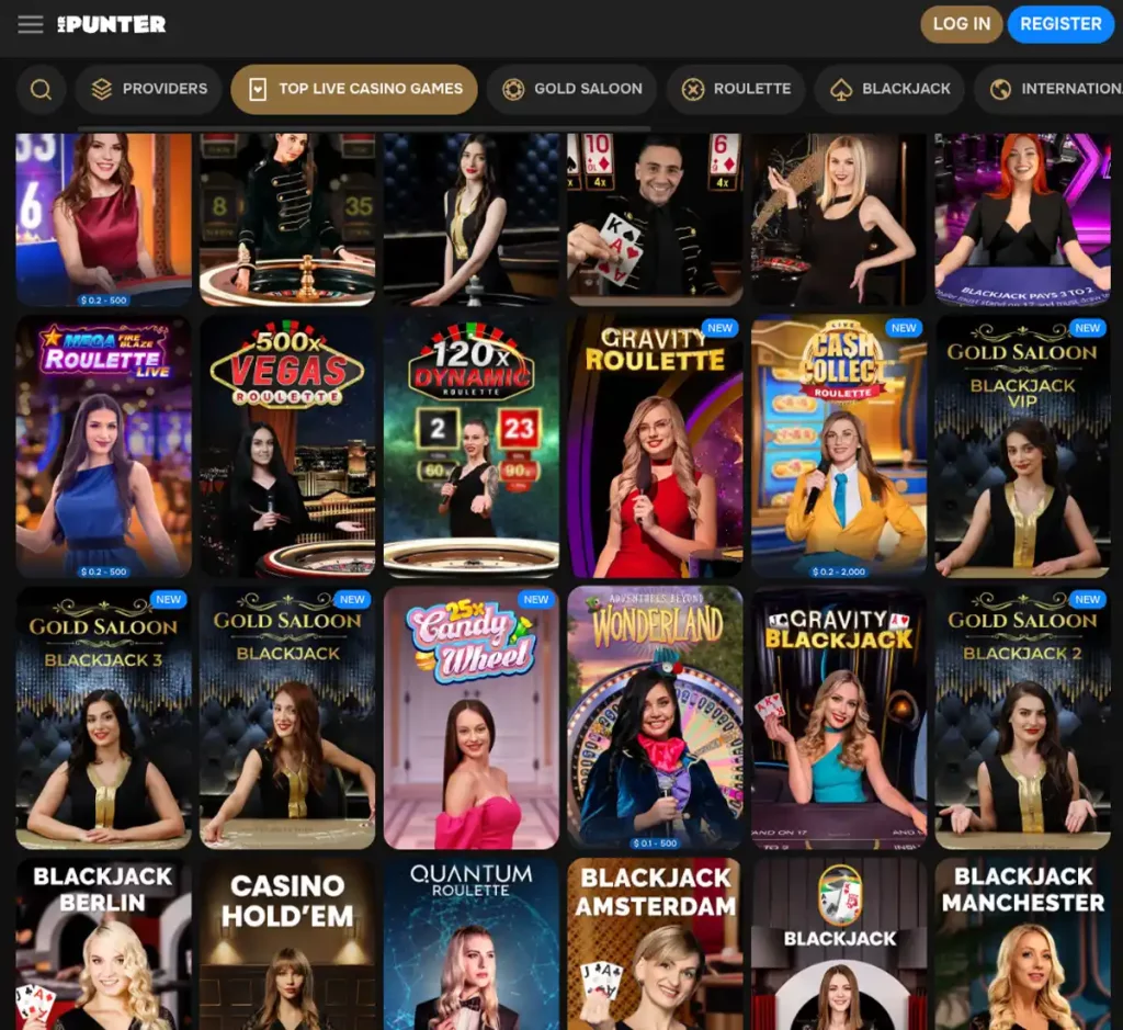 MrPunter Casino desktop live casino games collection screenshot displaying available live tables and categories - tested MrPunter Casino desktop live casino games collection screenshot displaying available live tables and categories - tested