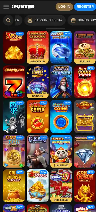 MrPunter Casino mobile slots variety screenshot displaying featured slots, categories and touch-optimized navigation - tested MrPunter Casino mobile slots variety screenshot displaying featured slots, categories and touch-optimized navigation - tested