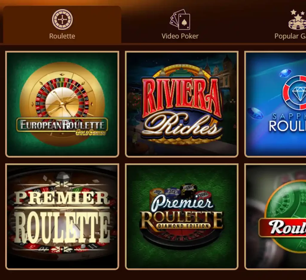 River Belle Casino desktop live dealer roulette games screenshot showing roulette tables in lobby view with categories and provider filters - tested