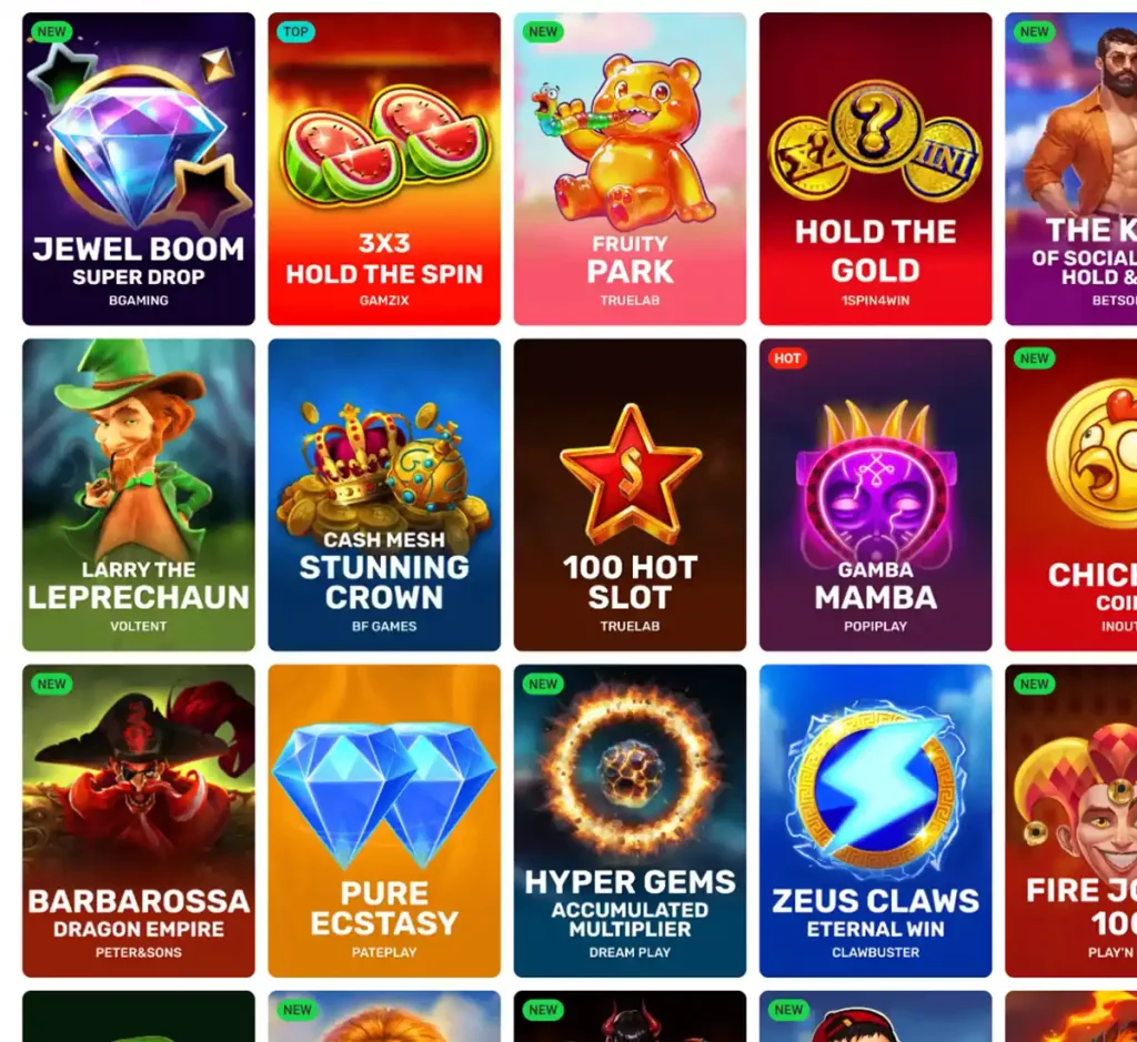 Rocket Spin Casino desktop slots screenshot showing slot game thumbnails, categories and featured titles in the game lobby - tested