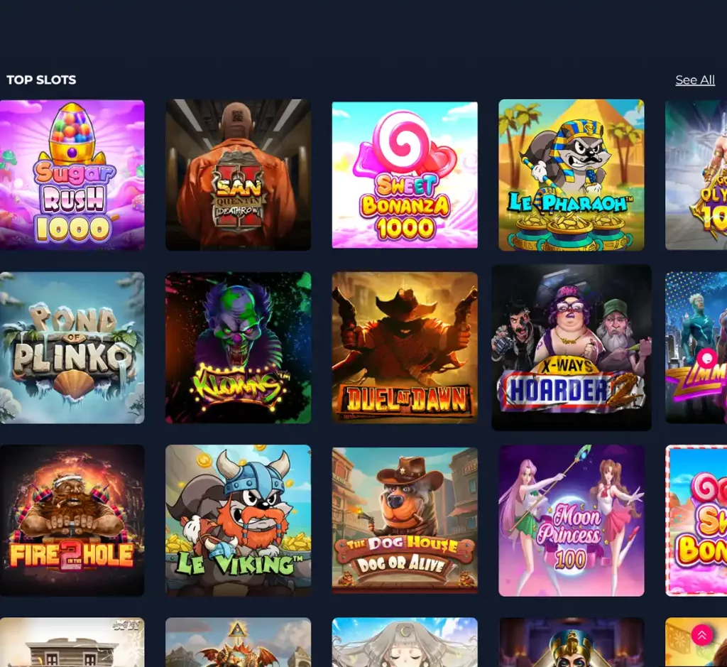 Slots.inc Casino desktop slots variety screenshot showing multiple slot categories, featured games and provider filters - tested Slots.inc Casino desktop slots variety screenshot showing multiple slot categories, featured games and provider filters - tested