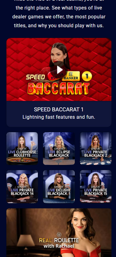 Spin Palace Casino mobile live dealer games collection screenshot displaying available live tables and categories - tested