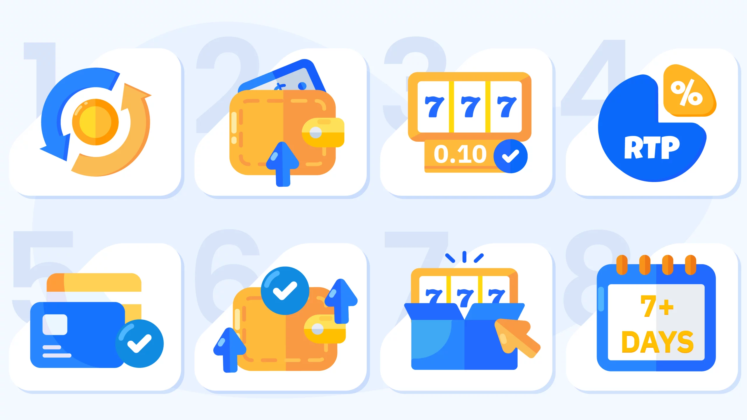 Checklist showing 8 selection criteria for 10 free spins bonuses: wagering maximum 50x, realistic minimum withdrawal, spin value $/€0.10 or more, game RTP 96%+, optional card verification, max cashout $/€30+, simple claiming process, and 7-day validity