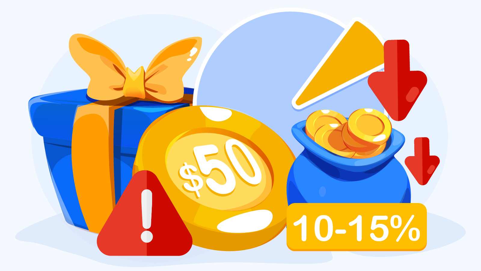 $50 no deposit bonus value illusion infographic contrasting marketing promise of free $50 with conversion reality showing 15% maximum success rate, $2,000 wagering requirement over 6-8 hours, $100 maximum cashout cap, restricted high-payout games, only 5% of casinos offering this bonus, and 400-500% match deposit bonuses suggested as better value alternatives