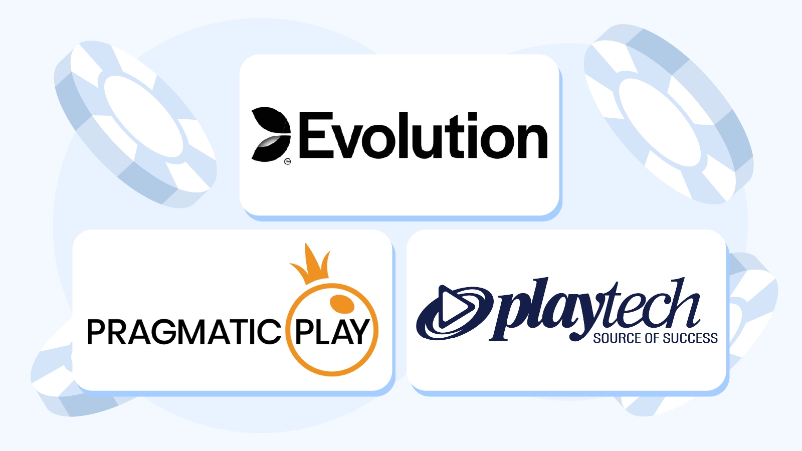 Top baccarat casino providers Evolution Gaming, Pragmatic Play Live, and Playtech with live game quality indicators