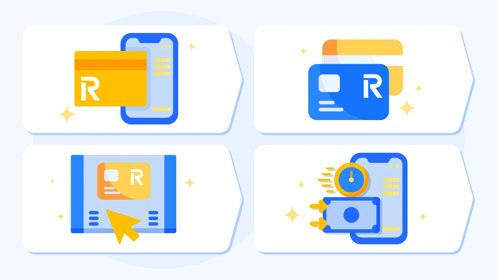 Step-by-step diagram showing how Revolut digital banking connects to online casinos, including app interface, card issuance, and payment processing flow for players