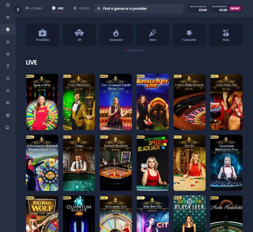 Betarno Casino desktop live casino screenshot displaying real-dealer tables including roulette, blackjack and baccarat with lobby navigation – tested