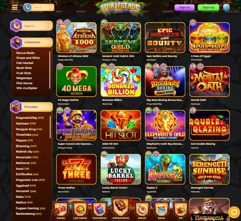 Win Legends Casino slot games mobile interface screenshot displaying popular slots and game selection - verified Win Legends Casino slot games mobile interface screenshot displaying popular slots and game selection - verified