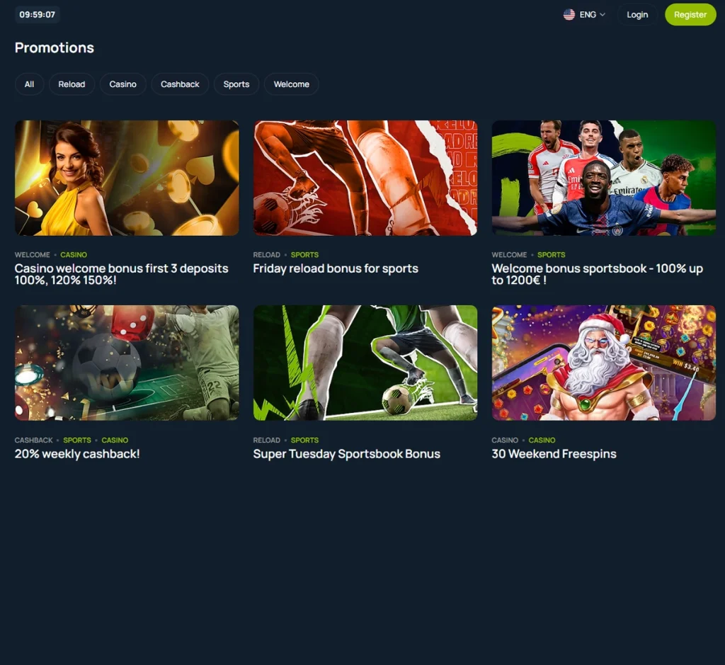 Captura de pantalla de las promociones de Bet7 Casino en escritorio que muestra bonos activos, ofertas especiales y campañas promocionales – tested Captura de pantalla de las promociones de Bet7 Casino en escritorio que muestra bonos activos, ofertas especiales y campañas promocionales – tested