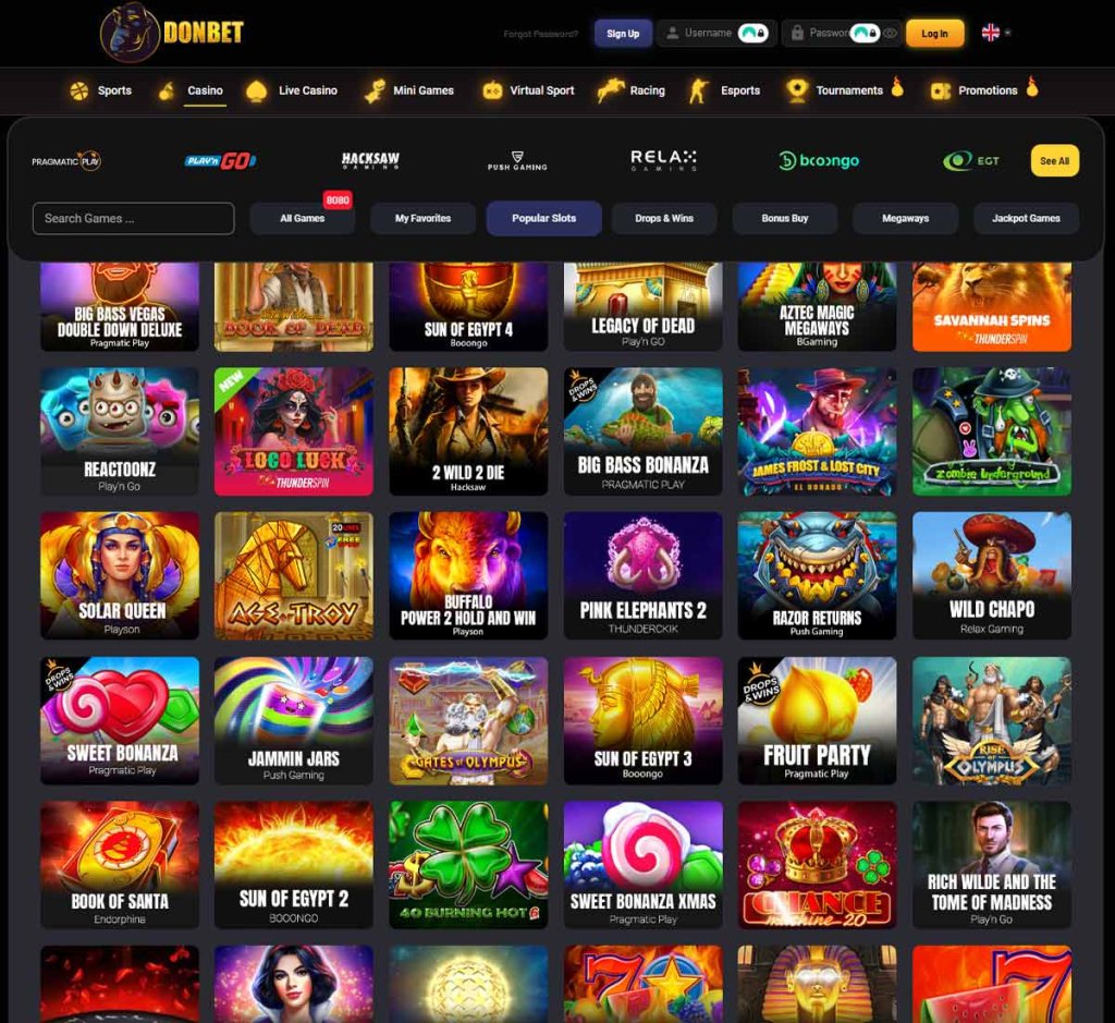 Donbet-カジノ-スロット-種類-レビュー