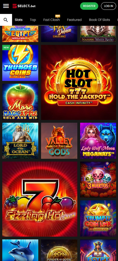 SelectBet-カジノ-スロット-モバイル-レビュー