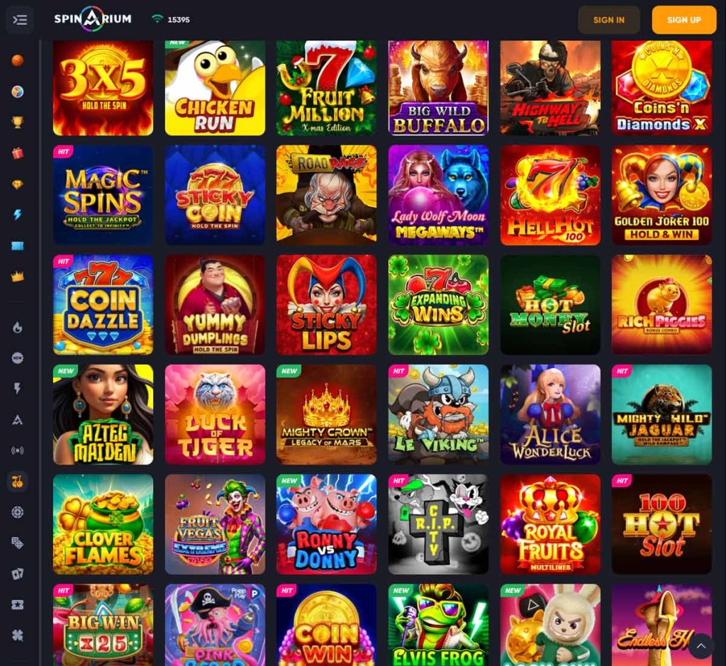 Spinarium-カジノ-スロット-種類-レビュー