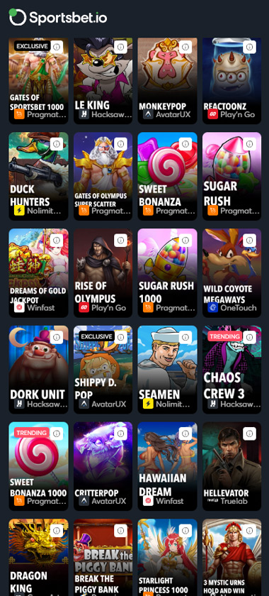 Sportsbet.io-カジノ-スロット-モバイル-レビュー