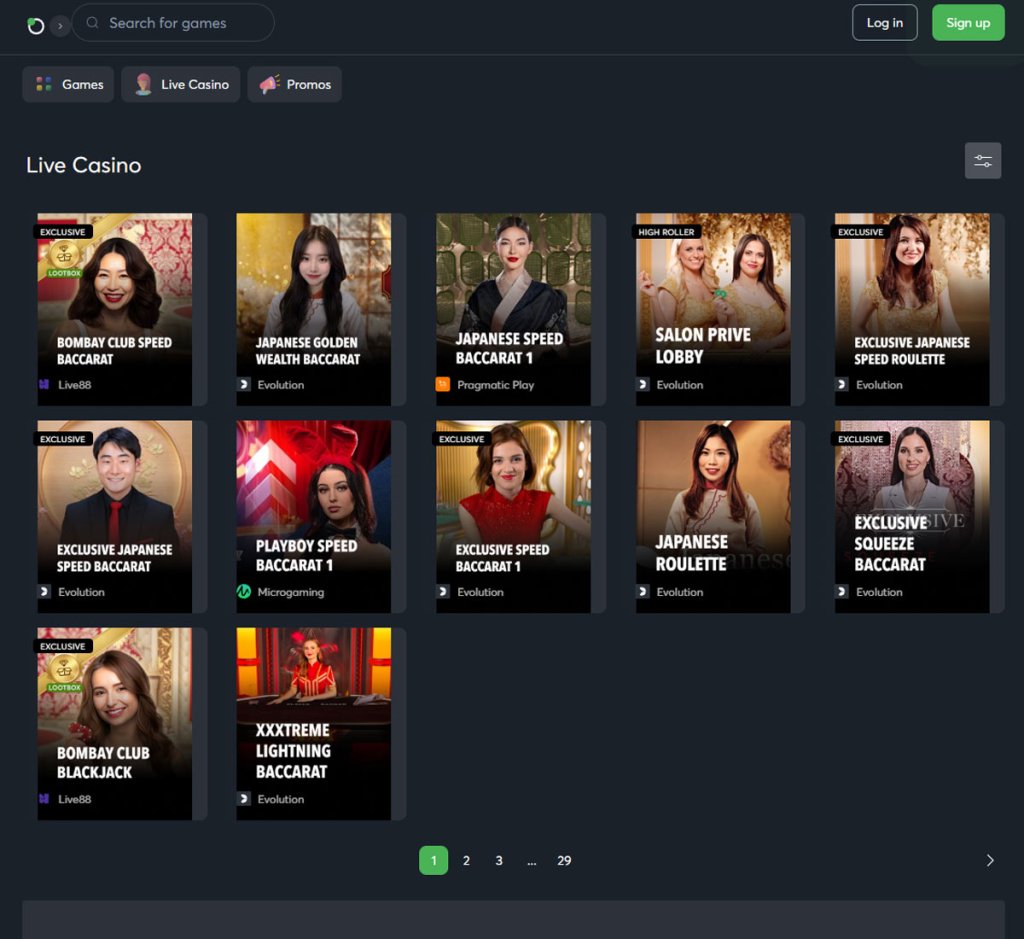 Sportsbet.io-カジノ-ライブ-カジノ-ゲームコレクション-レビュー