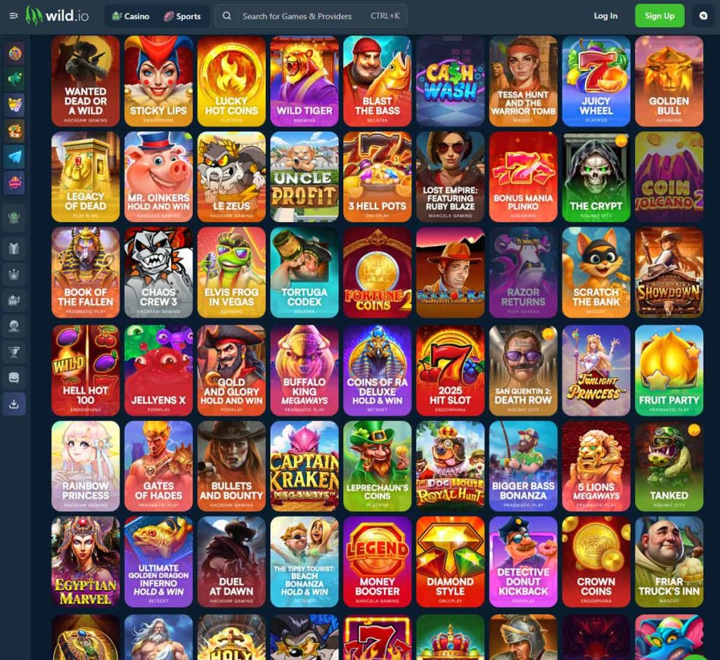 Wild.io-カジノ-スロット-種類-レビュー