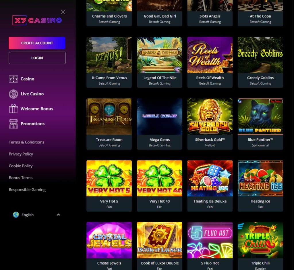 X7Casino-カジノ-スロット-種類-レビュー