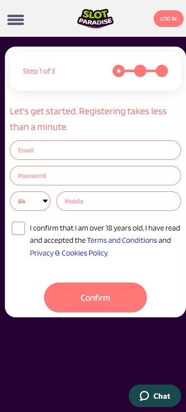 slot-paradise-casino-registration-process-step-1