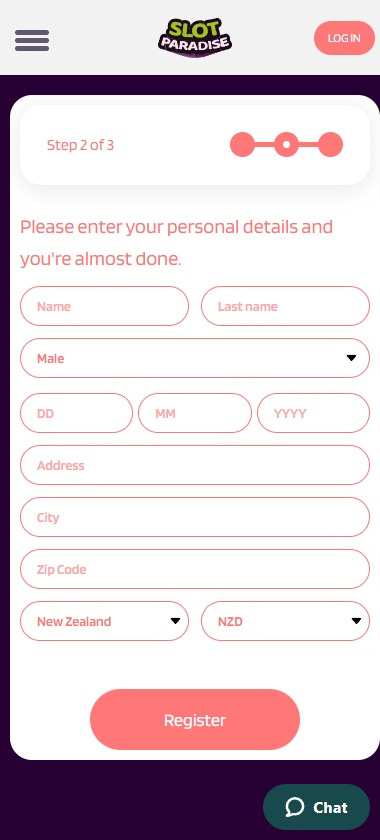slot-paradise-casino-registration-process-step-2
