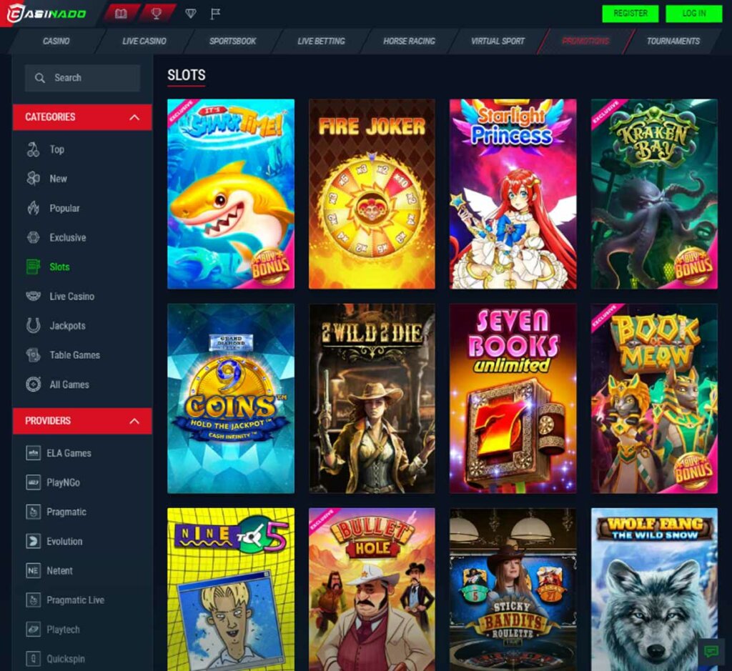 Casinado Casino slots review