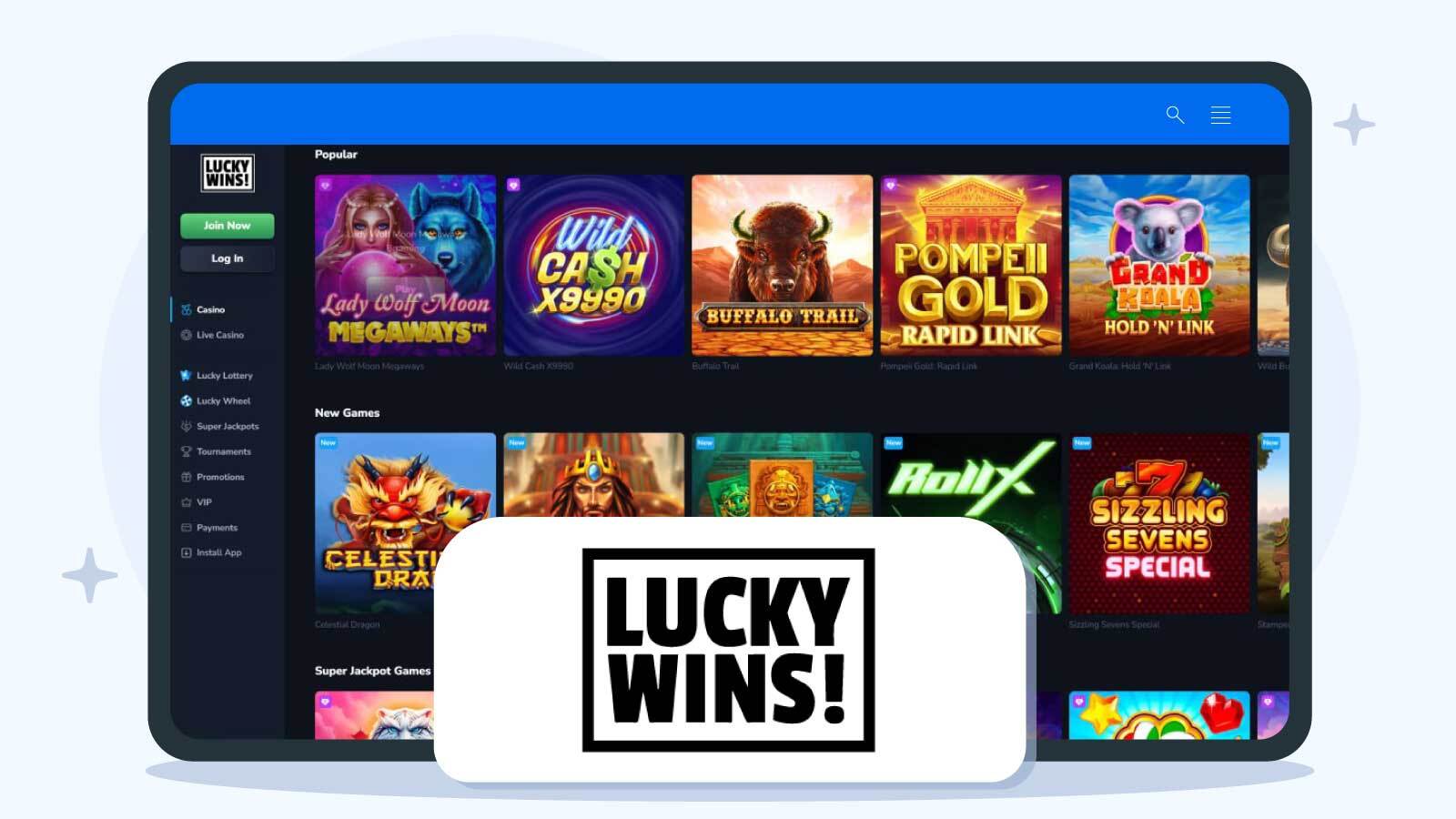 Example 7: Lucky Wins Casino