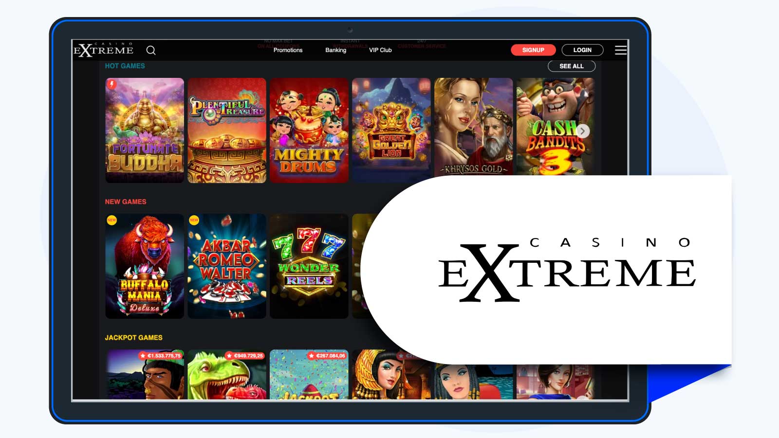 Casino Extreme - #2 Best Casino with No Deposit Bonuses