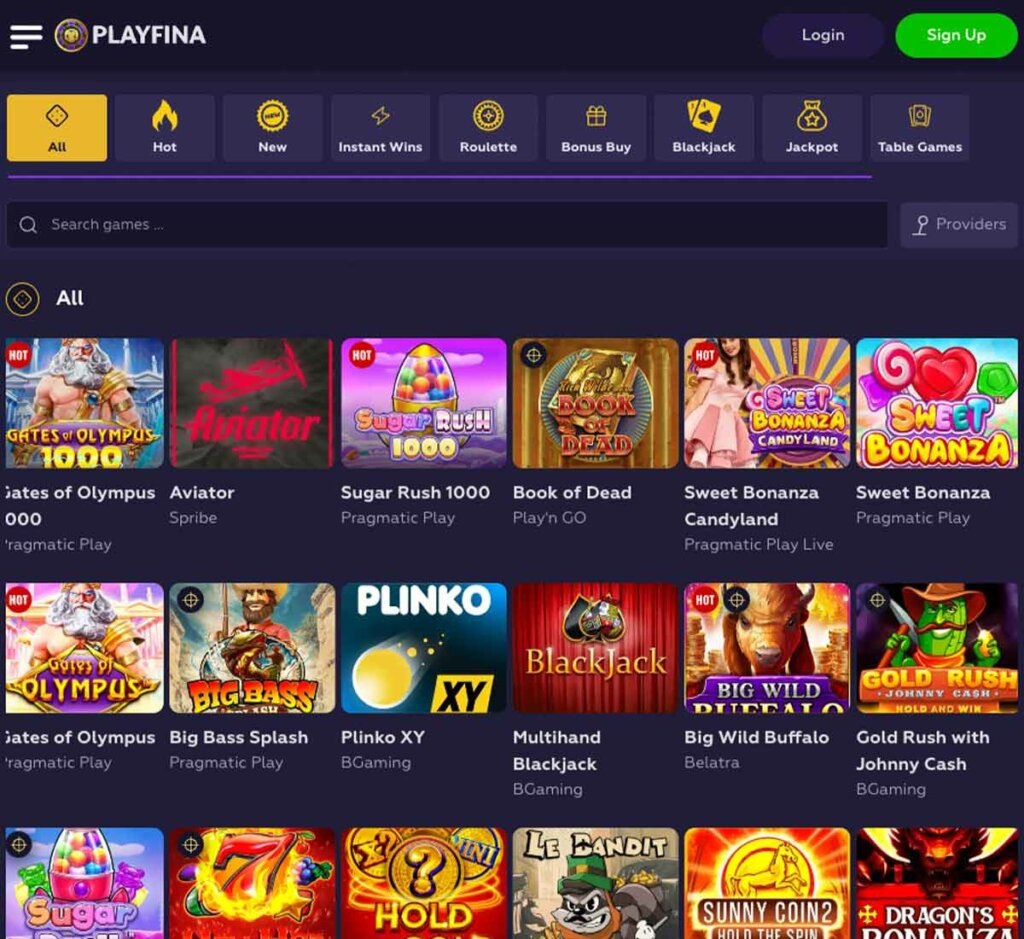 playfina-casino-homepage-review