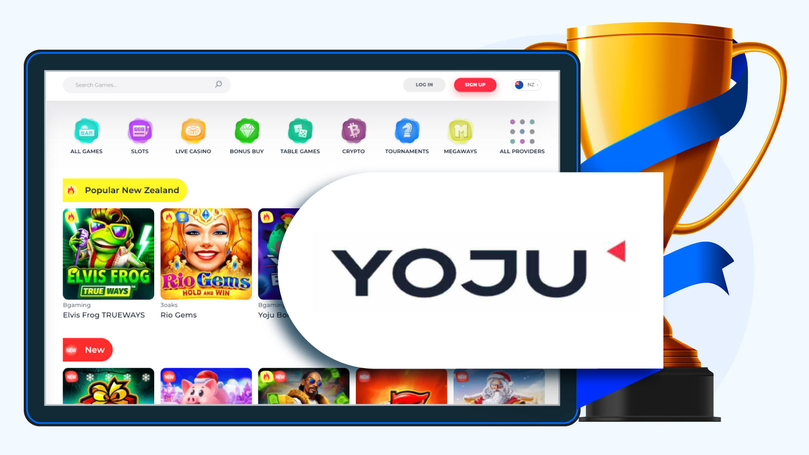 Yoju Casino - Best Overall No Wagering Bonus Casino