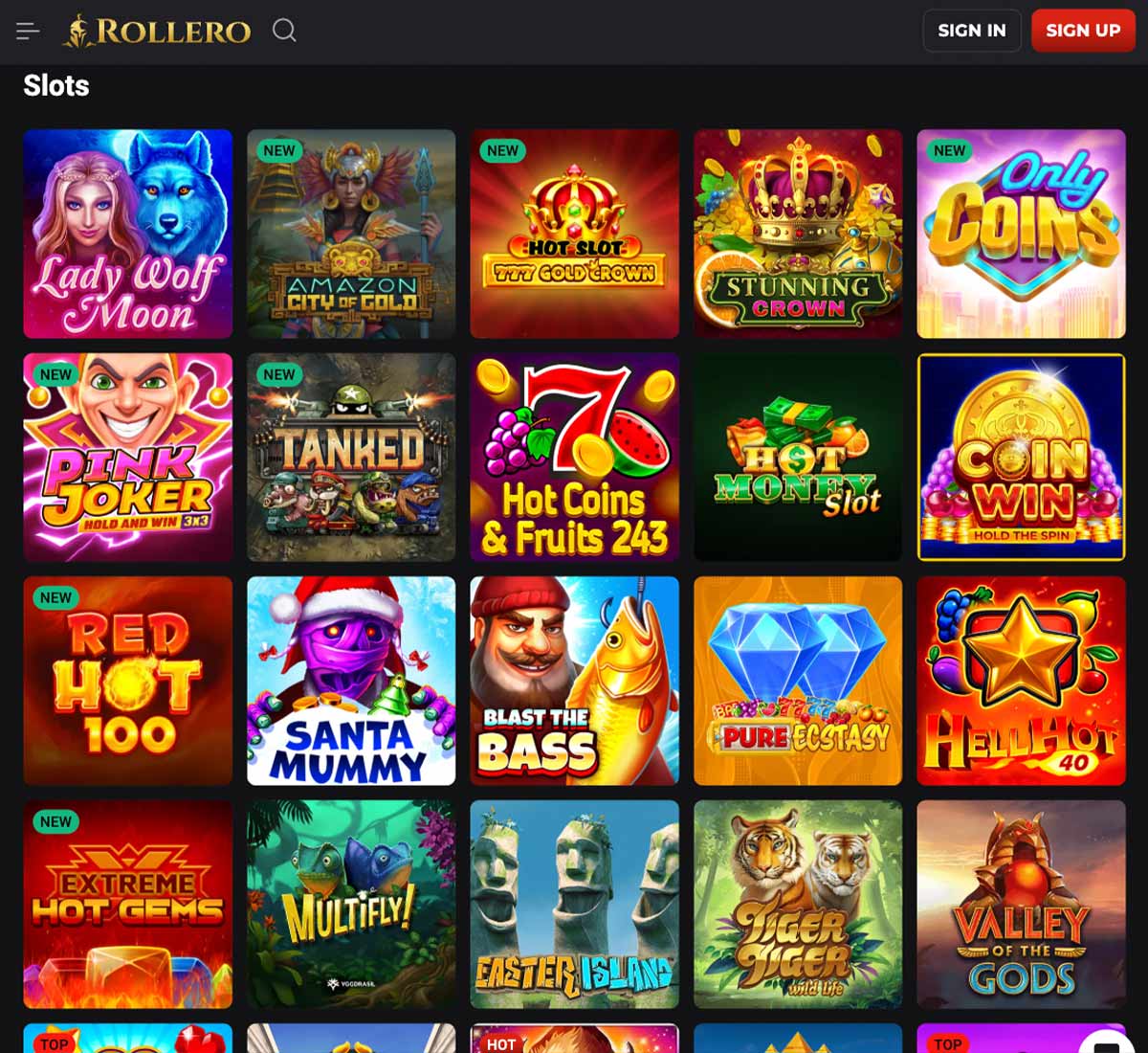 Rollero-casino-slots-variety-review