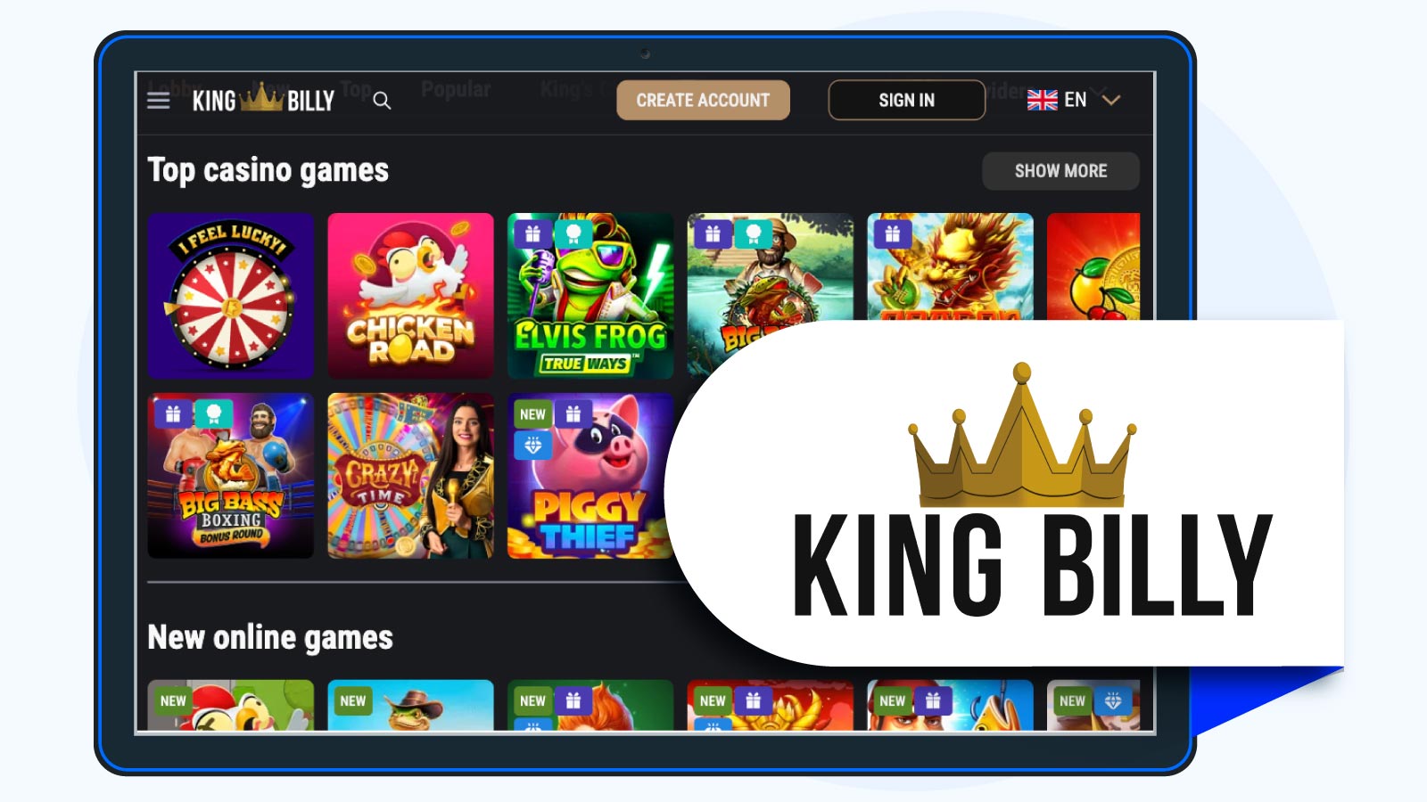 1. King Billy Casino