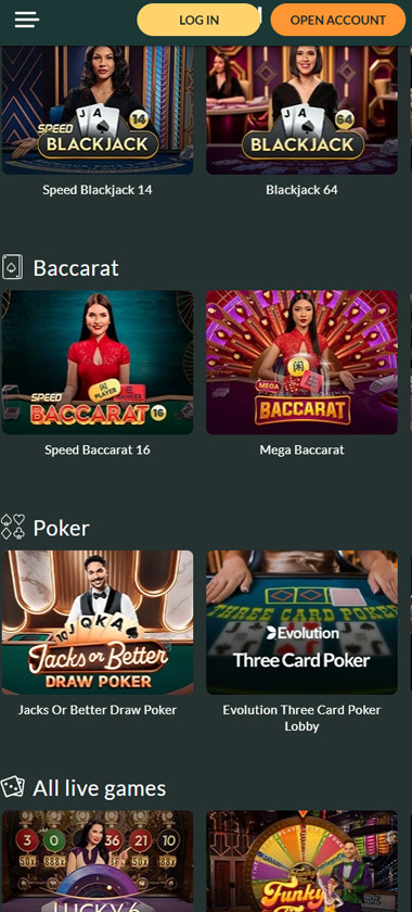 Lemon Casino mobile live casino screenshot showing live dealer tables including blackjack, roulette, and baccarat – tested