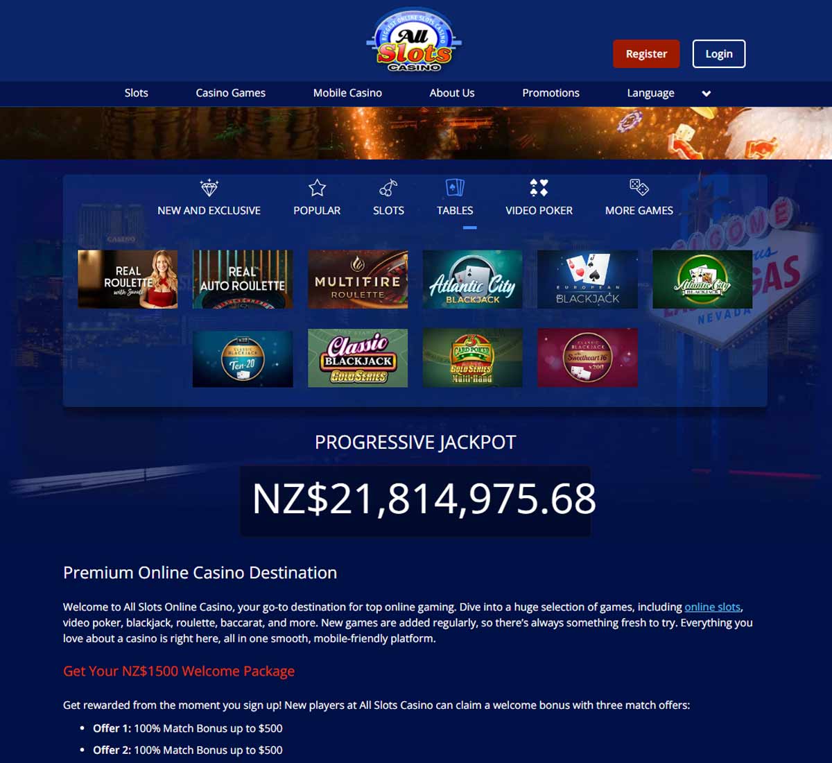 All Slots Casino desktop live casino screenshot showing real-dealer tables including roulette, blackjack and baccarat with lobby navigation - tested All Slots Casino desktop live casino screenshot showing real-dealer tables including roulette, blackjack and baccarat with lobby navigation - tested