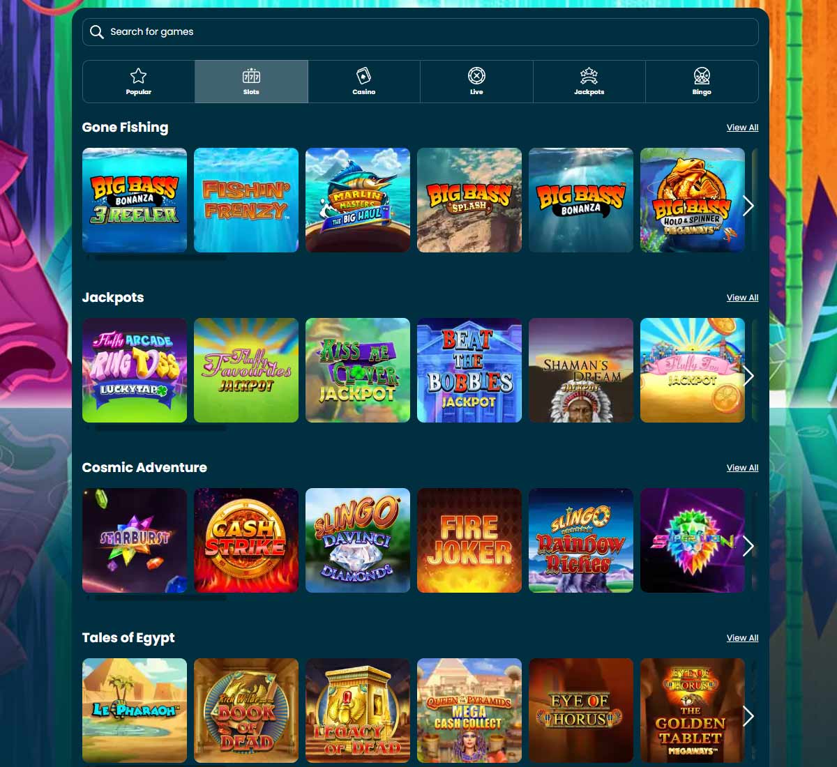 Amazon Slots Casino desktop slots screenshot showing slot game categories, featured titles and filtering options - tested Amazon Slots Casino desktop slots screenshot showing slot game categories, featured titles and filtering options - tested