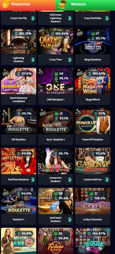 HellSpin Casino mobile live casino screenshot showing real-dealer tables including roulette, blackjack and baccarat on smartphone interface - tested