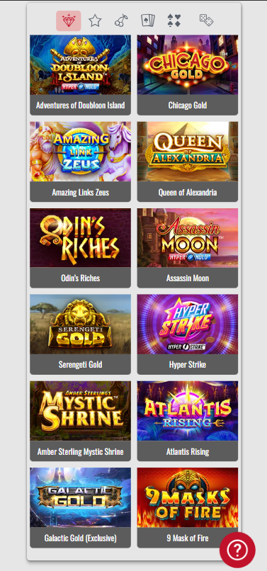 Platinum Play Casino mobile slots screenshot showing slot game categories, featured titles and navigation on smartphone interface - tested