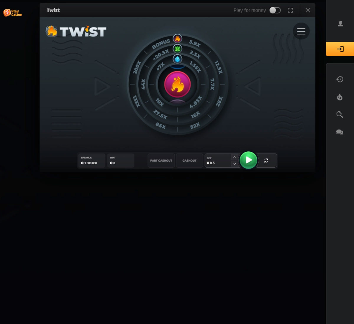 Stay Casino desktop gameplay screenshot showing an active slot session with reels, symbols and in-game interface elements - tested Stay Casino desktop gameplay screenshot showing an active slot session with reels, symbols and in-game interface elements - tested