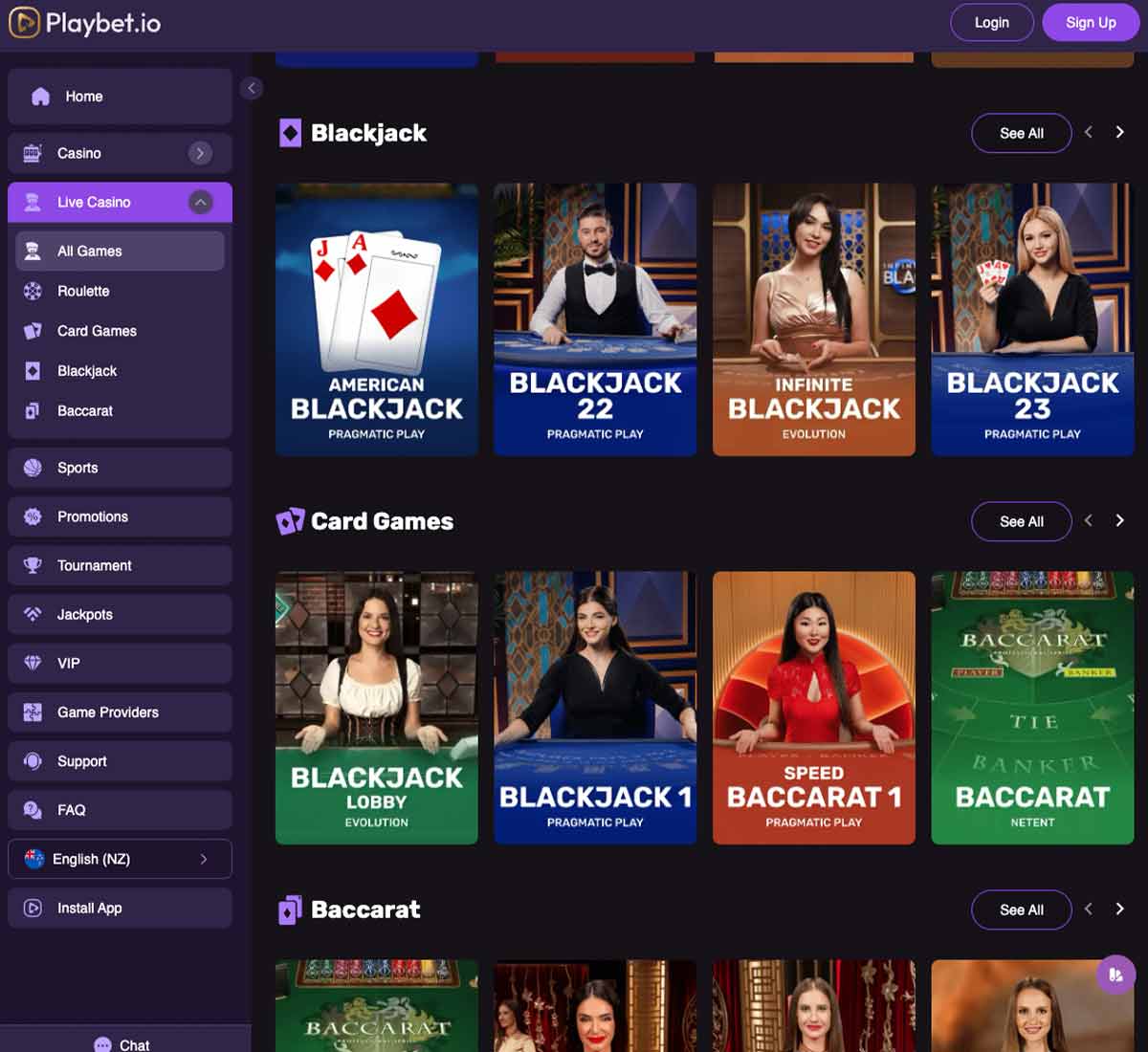 Playbet.io Casino desktop live casino screenshot displaying live dealer tables, game selection and streaming interface on widescreen layout - tested Playbet.io Casino desktop live casino screenshot displaying live dealer tables, game selection and streaming interface on widescreen layout - tested