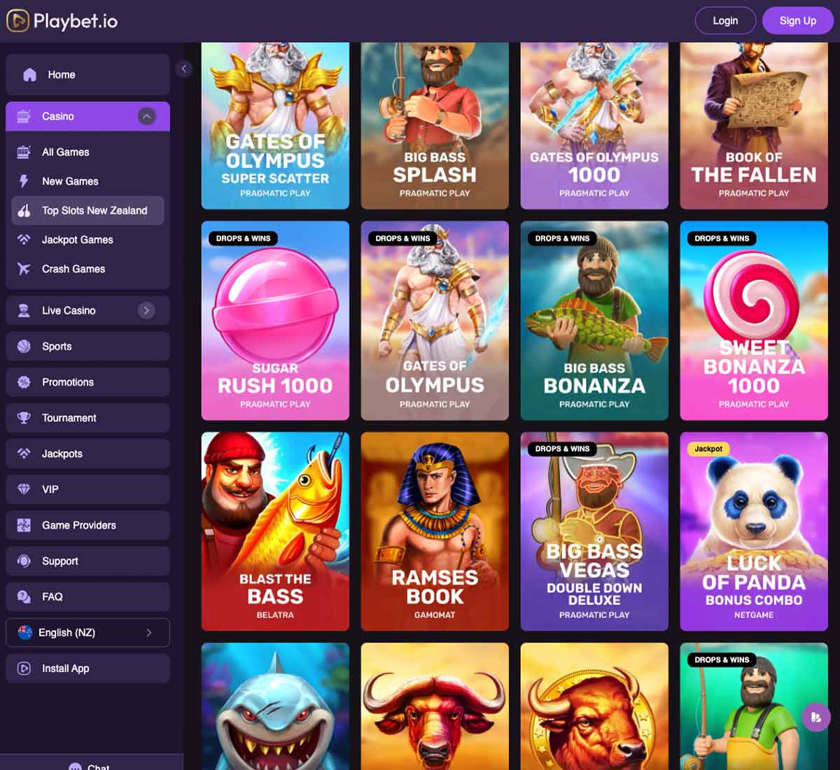 Playbet.io Casino desktop slots screenshot displaying full game library with categories, featured slots and filtering options on widescreen interface - tested Playbet.io Casino desktop slots screenshot displaying full game library with categories, featured slots and filtering options on widescreen interface - tested