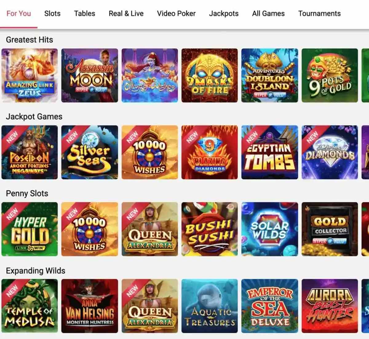 Ruby Fortune Casino desktop home page screenshot showing main navigation, featured games and promotional banners - tested