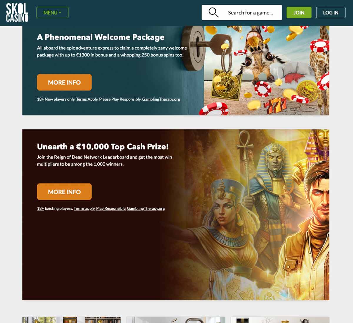 Skol Casino mobile VIP program - captured during our review