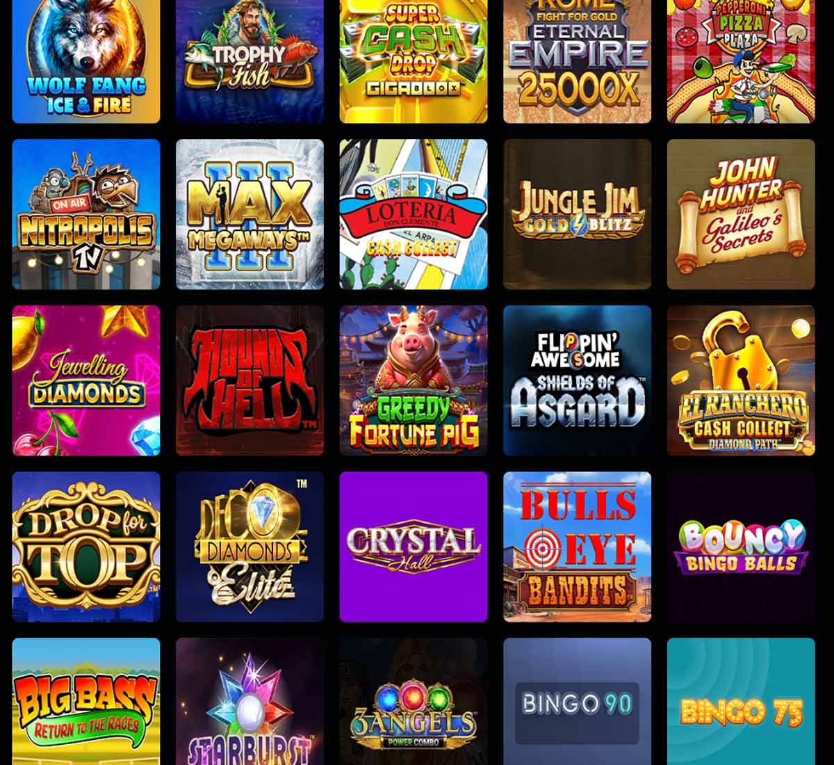 SpinzWin Casino mobile popular games section - captured during our review SpinzWin Casino mobile popular games section - captured during our review