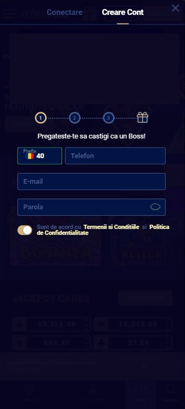 Win-boss-Casino-proces-de-inregistrare-pasul-1