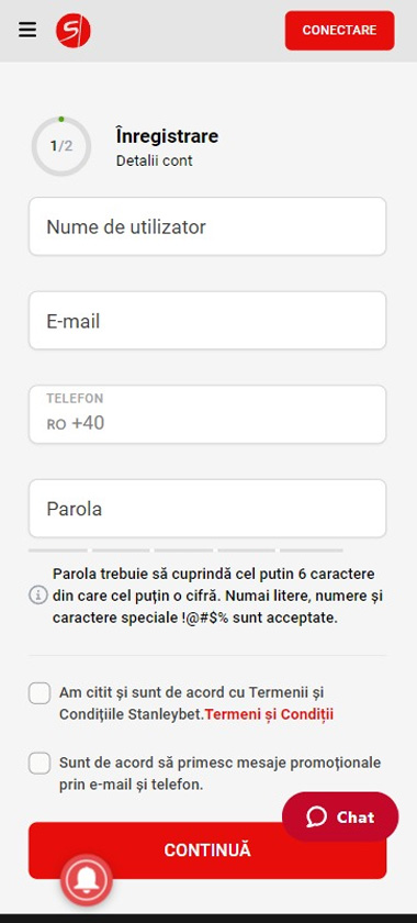 stanleybet-Casino-proces-de-inregistrare-pasul-1