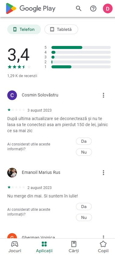 Casa-pariurilor-cazino-aplicatie-android-ratings