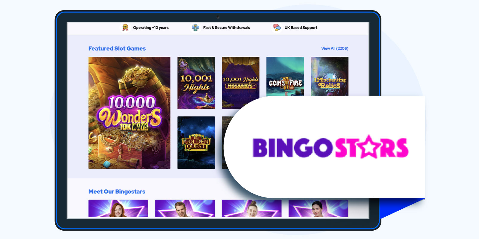 BingoStars' Casino - Best Combined 300% Bonus