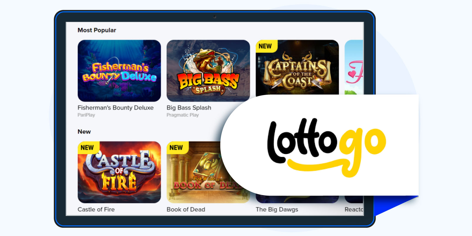 LottoGo Casino: 100% up to £10 + 30 Free Spins - Best 100% Deposit Bonus for Beginners