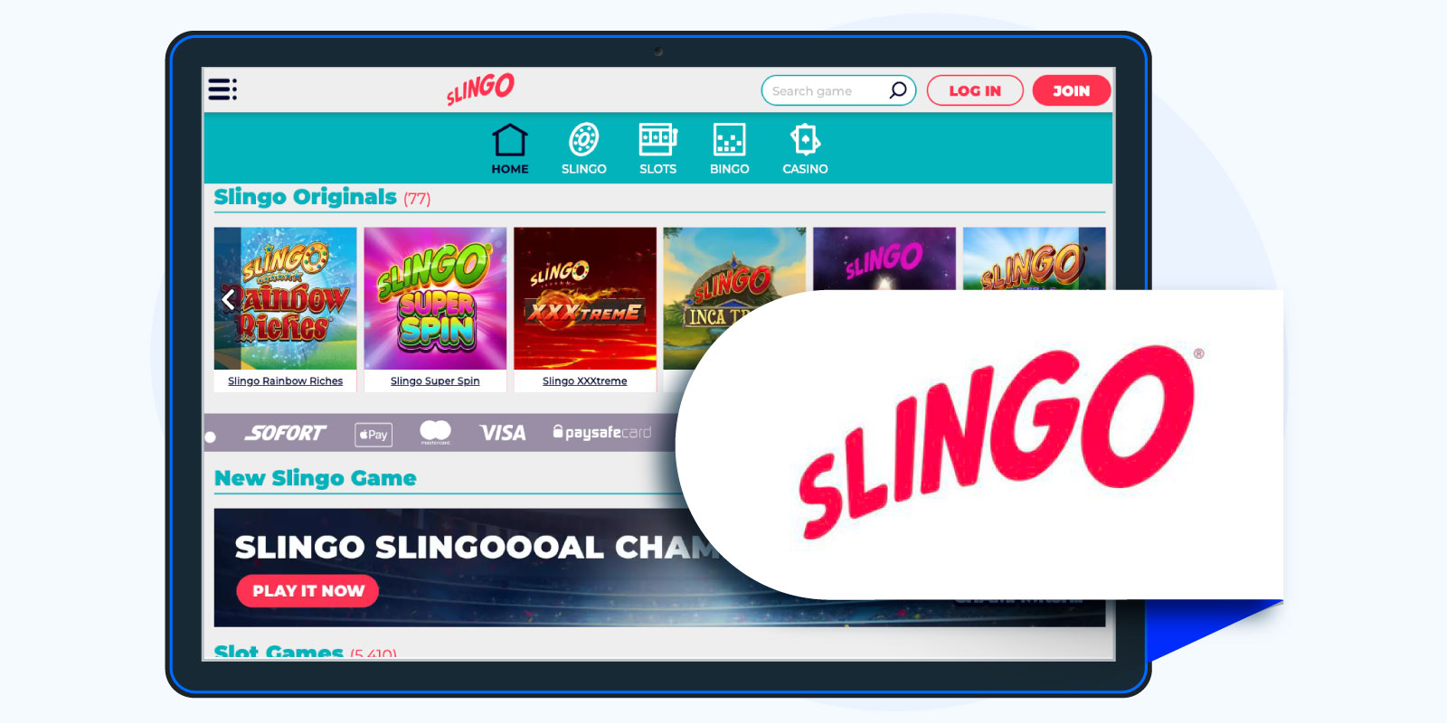 Slingo Casino: 100% up to £50 Welcome Bonus - Best 100% Deposit Bonus for Casual Players