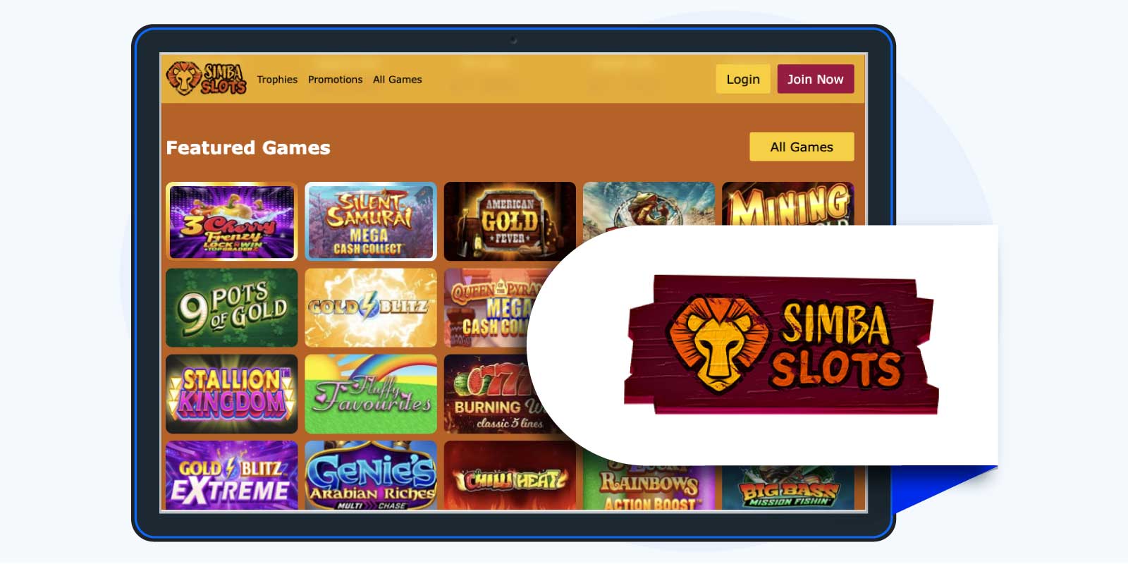 Simba Slots Casino - 5 free spins no deposit